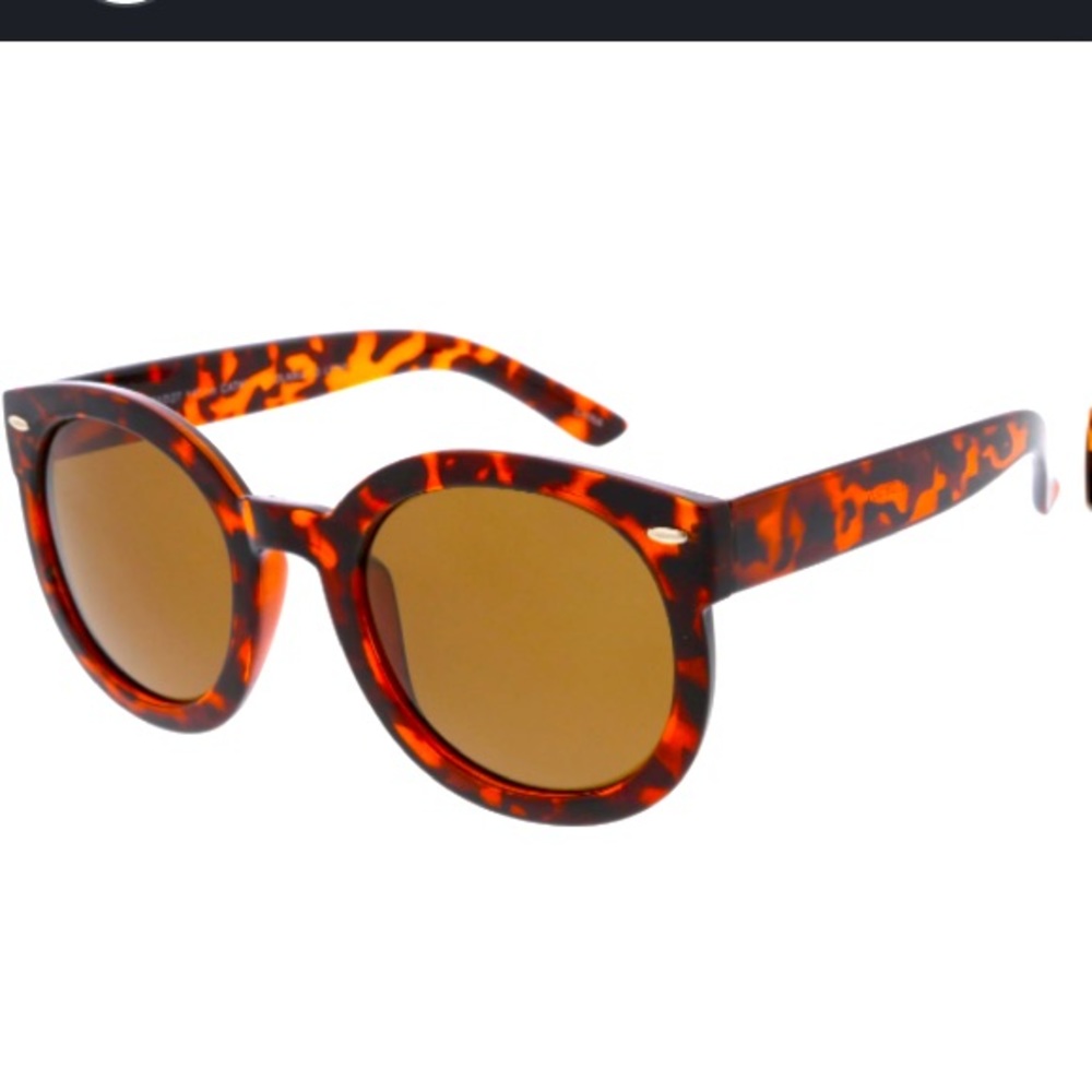 Tortoise Shell Polarized Retro Inspired High Fashion Oversize Round Sunglasses